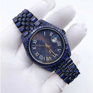 Rolex Datejust Full Iced Out Cubic Zirconia Cut Studded Diamond Watch