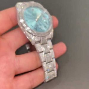 Rolex Aerabic Dial Datejust Iced Out Moissanite Diamond Watch
