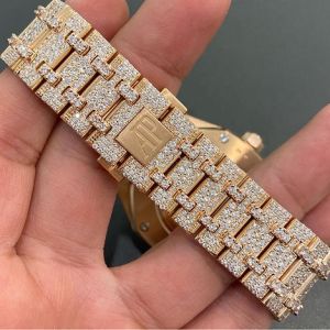 Full Iced Out Audemars Piguet Royal Oak Moissanite Diamond Watch
