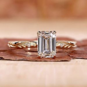 Handmade Emerald Cut Lab Grown Diamond Ring