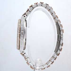 Rose Gold Two Tone Fully Iced Out AP Moissanite Watch