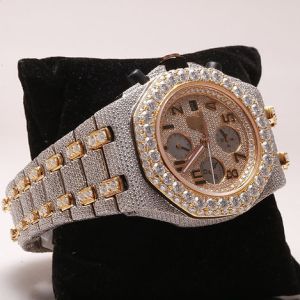 Luxury Fully Iced Out Audemars Piguet Moissanite Diamond Watch