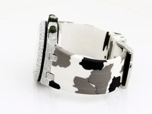 Iced Out AP Moissanite Watch With Rubber Strap