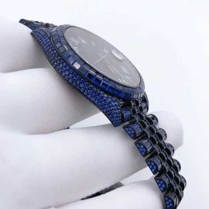 Rolex Datejust Full Iced Out Cubic Zirconia Cut Studded Diamond Watch