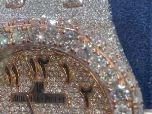 Audemars Piguet Arabic Dial Fully Iced Out Moissanite Diamond Watch