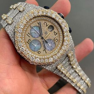 Audemars Piguet Full Iced Out Royal Oak Moissanite Diamond Watch