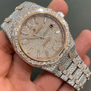 Audemars Piguet Round Dial Royal Oak Moissanite Diamond Watch