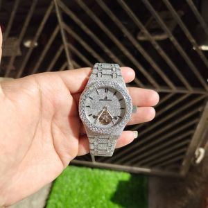 Fully Bust Down AP Moissanite Watch