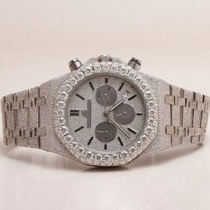 Fully Iced Out AP Moissanite Diamond Watch