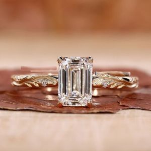 Handmade Emerald Cut Lab Grown Diamond Ring