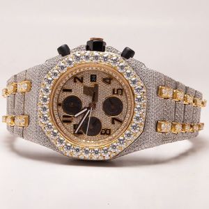 Luxury Fully Iced Out Audemars Piguet Moissanite Diamond Watch