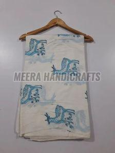 Beautiful Deer Hand Block Printed Cotton Fabric