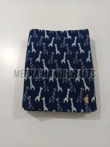 Beautiful Giraffe Hand Block Printed Cotton Fabric