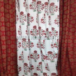 Beautiful Hand Block Printed Cotton Curtain