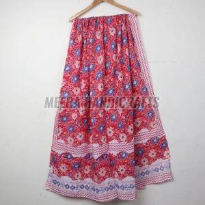 Beautiful Pink Hand Block Printed Cotton Dupatta