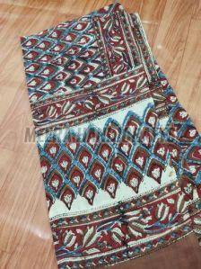 Cotton Multicolor Block Printed Kalamkari Dupatta