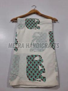 Elephant Hand Block Printed Cotton Fabric