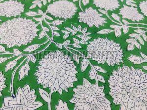 Floral Beautiful Hand Block Printed Cotton Fabric