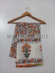 Hand Block Printed Cotton Stole