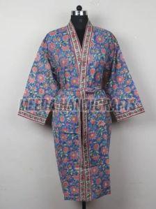 Ladies Cotton Kimono Floral Printed Bathrobe