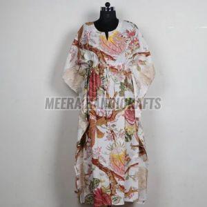 Ladies Digital Floral Printed Cotton Kaftan