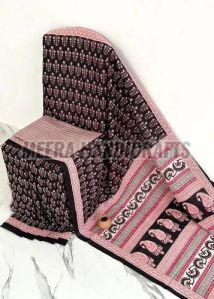 Ladies Festive Wear Block Print Soft Cotton Saree
