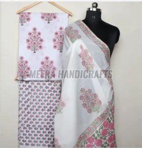 Ladies Floral Printed Cotton Suit Material