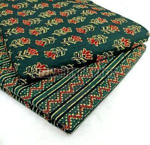 Ladies Green Cotton Suit Material