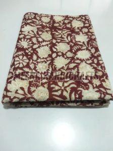 Maroon Printed Cotton Fabric