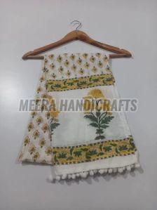 Multicolor Hand Block Printed Cotton Stole