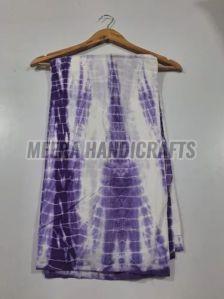 Purple And White Tie Dye Cotton Fabric