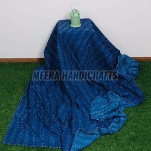Queen Size Royal Blue Cotton Bed Cover