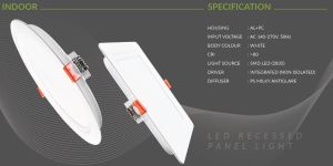 12w LED Slim Panel Light , For Ceiling Design