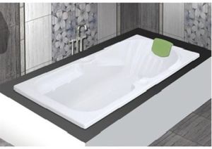 Ceramic Plain Polished Rectangular Bath Tub