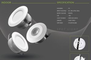 Small White Round LED Spot Light