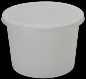 White Round Plastic Food Container