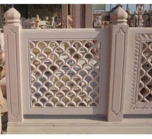 Rectangular Pink Sandstone Jali