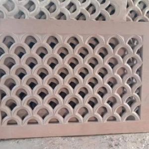 Rectangular Pink Sandstone Jali