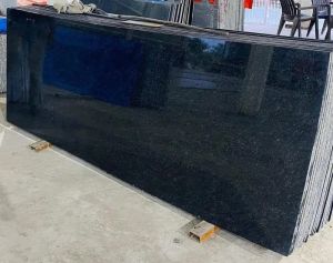 Polished Black Granite Slab