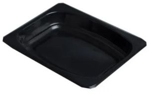 72mm Plastic Rectangular Black Pasta Tray