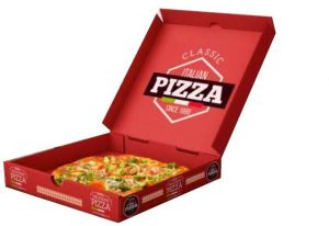 7x7x1.5 Inch Printed Pizza Corrugated Box