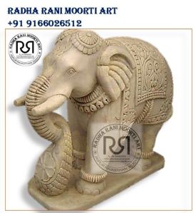 Marble Elephant Statue