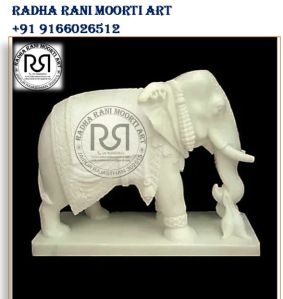 Marble Elephant Statue