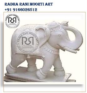 Marble Elephant Statue