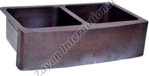 Double Bowl Copper Kitchen Sink