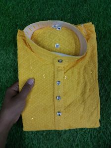 Mens Yellow Kurta