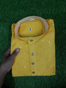 Mens Yellow Kurta