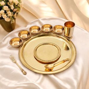 Brass Bhojan Thali Set