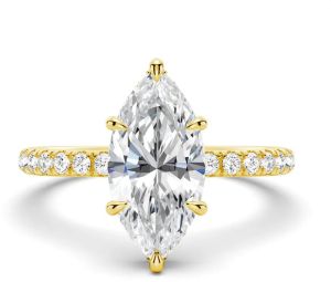 Gold Plating White Zircon Ring