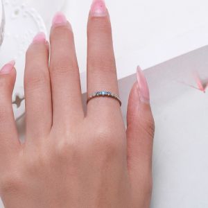 925 Sterling Silver Round Zircon Rings